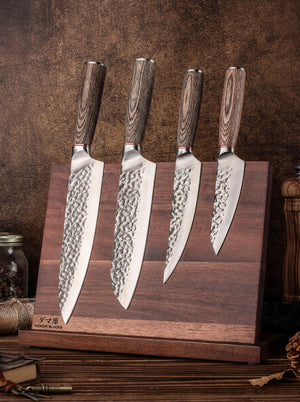 Natural Acacia Wood Magnetic Knife Stand